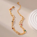 18k Double Layer Candy Bracelet