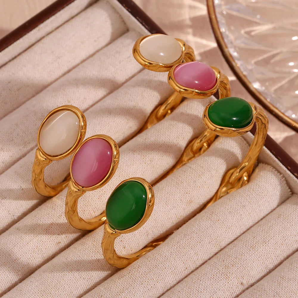18k Irregular Stone Twig Bracelet
