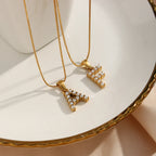 18k Pearl Initial Snake Chain