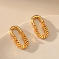18k Textured French Earrings