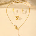 Pearl Leaf Jewelry Set