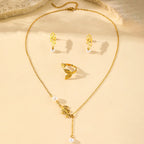 Pearl Leaf Jewelry Set