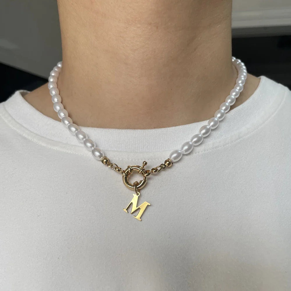 Pearl Initial Choker
