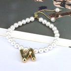 Pearl Balloon Initial Bracelets