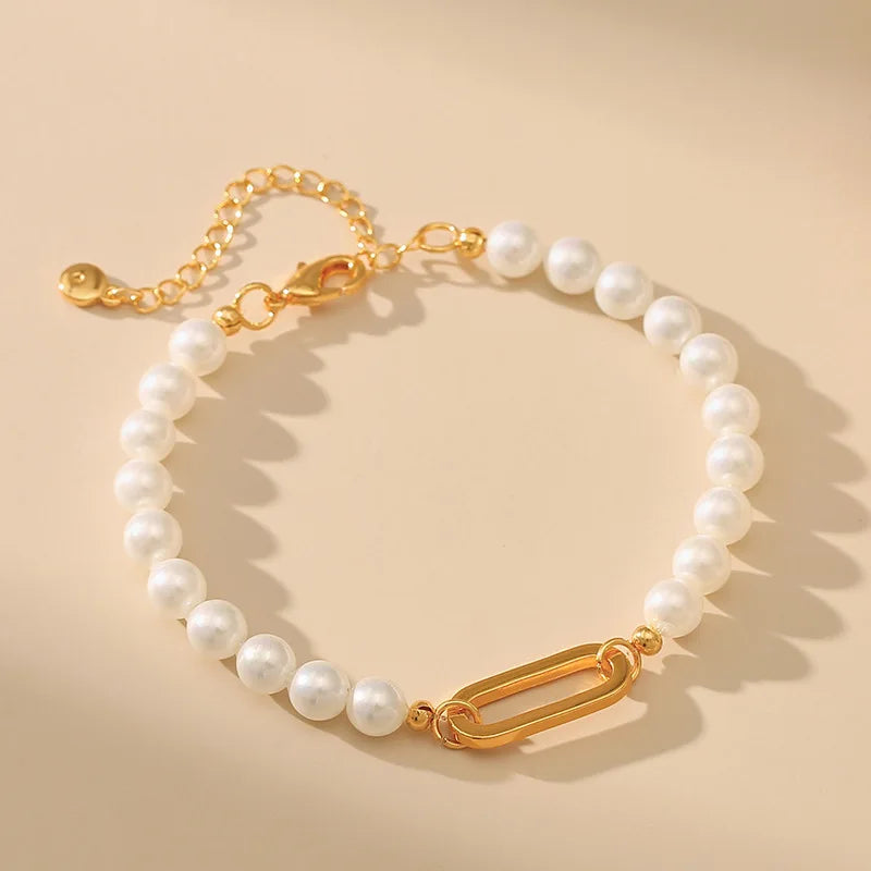 18k Pearl Hoop Bracelet