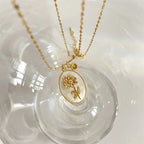 Birth Flower & Stone Necklace
