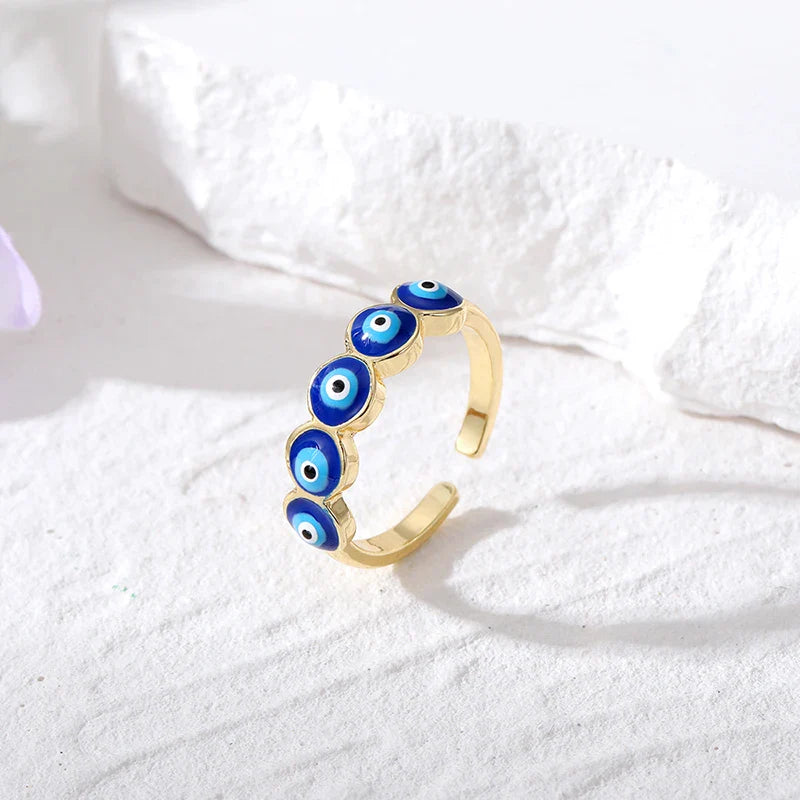 Adjustable Evil Eye Rings
