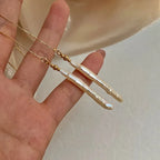 Long Pearl Tassel Earrings