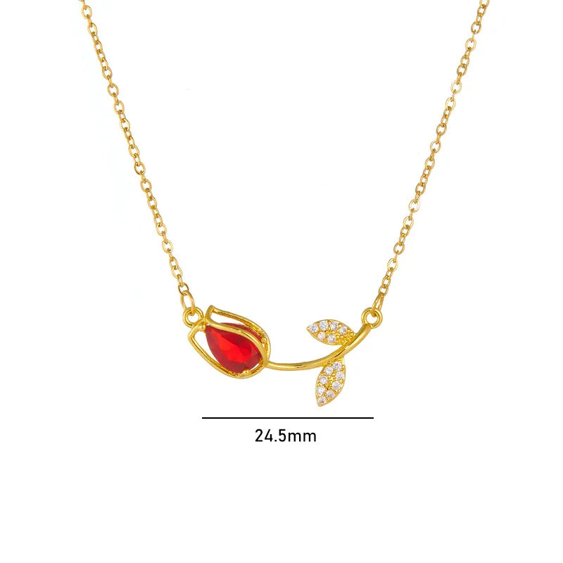 Crystal Tulip Necklace
