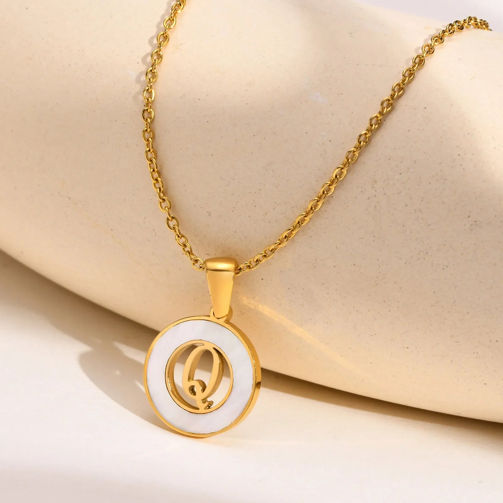 Coin Initial Necklace