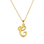 18k Cursive Initial Necklace