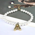 Pearl Balloon Initial Bracelets