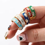 Adjustable Evil Eye Rings