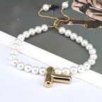 Pearl Balloon Initial Bracelets