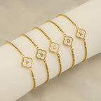 Clover Initial Necklace & Bracelet