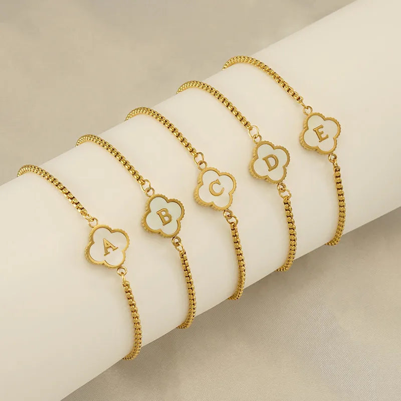 Clover Initial Necklace & Bracelet