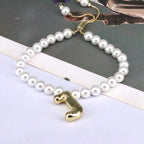 Pearl Balloon Initial Bracelets