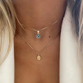 Double Layer Dainty Evil Eye Necklace
