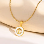 Coin Initial Necklace