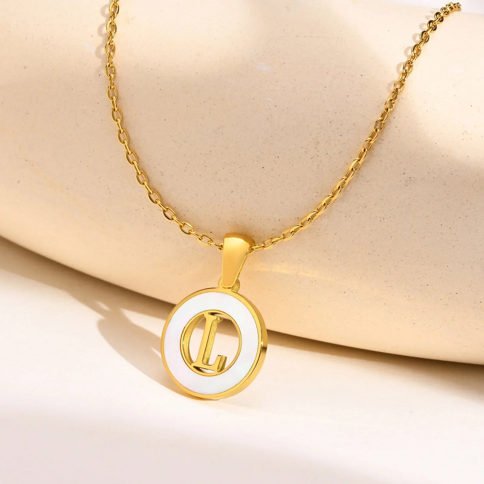 Coin Initial Necklace
