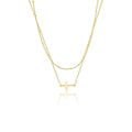 2PC 14k Dainty Cross Layering Necklaces