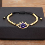 Adjustable Evil Eye Bead Bracelet