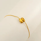 Dainty Bubble Initial Bracelets