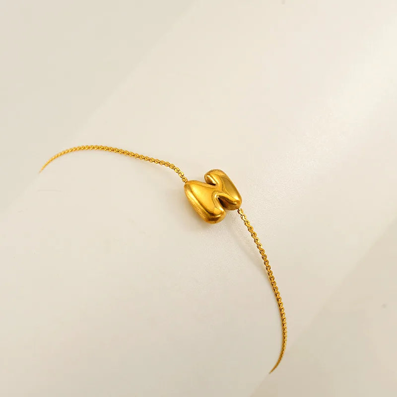 Dainty Bubble Initial Bracelets