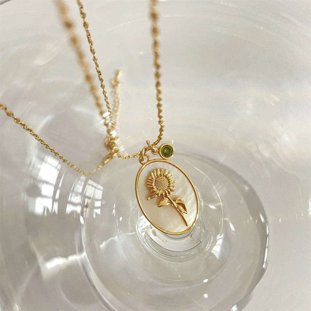 Birth Flower & Stone Necklace