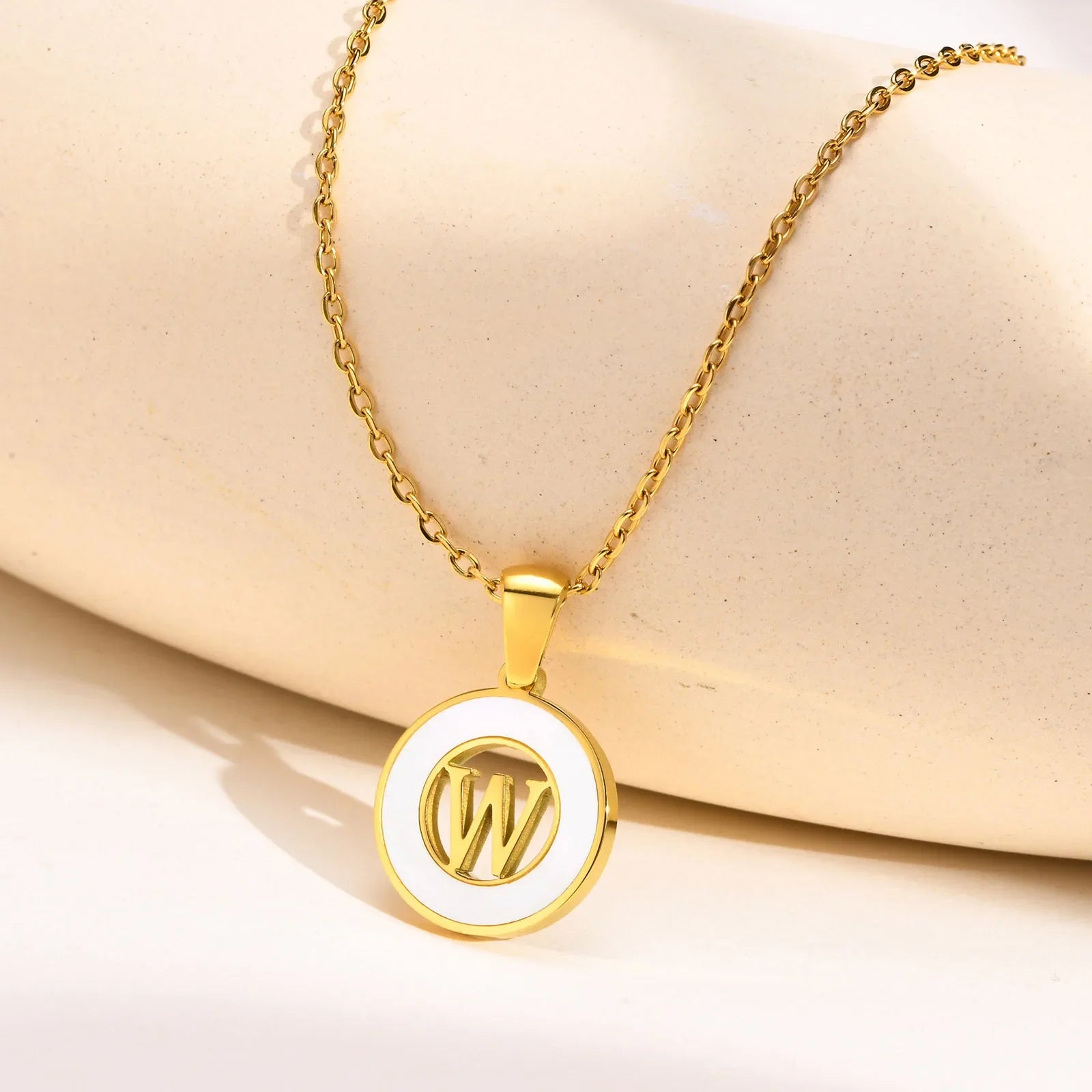 Coin Initial Necklace