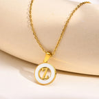 Coin Initial Necklace