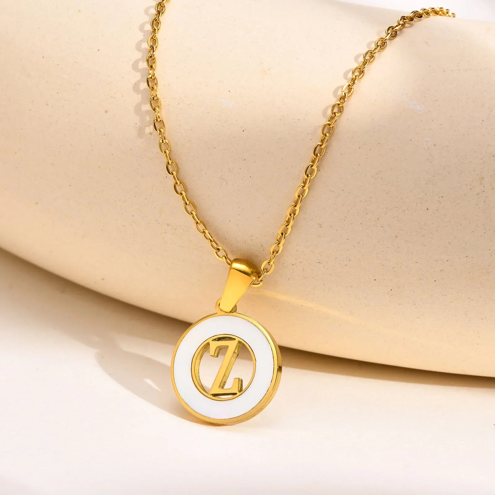 Coin Initial Necklace