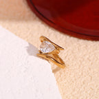 18k Water Droplet Ring