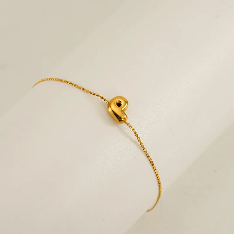 Dainty Bubble Initial Bracelets