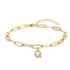 Paperclip Initial Bracelet
