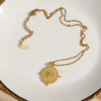 Vintage Sun Compass Necklace