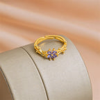 Violet Clover Ring