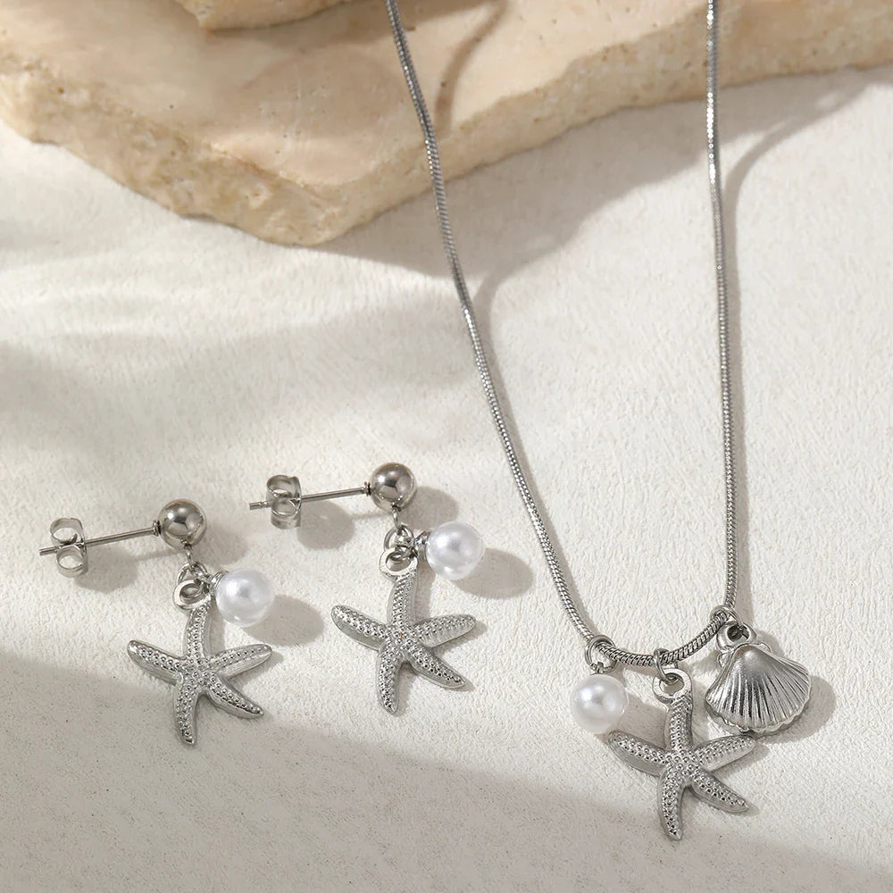 Beach Charm Jewelry Set