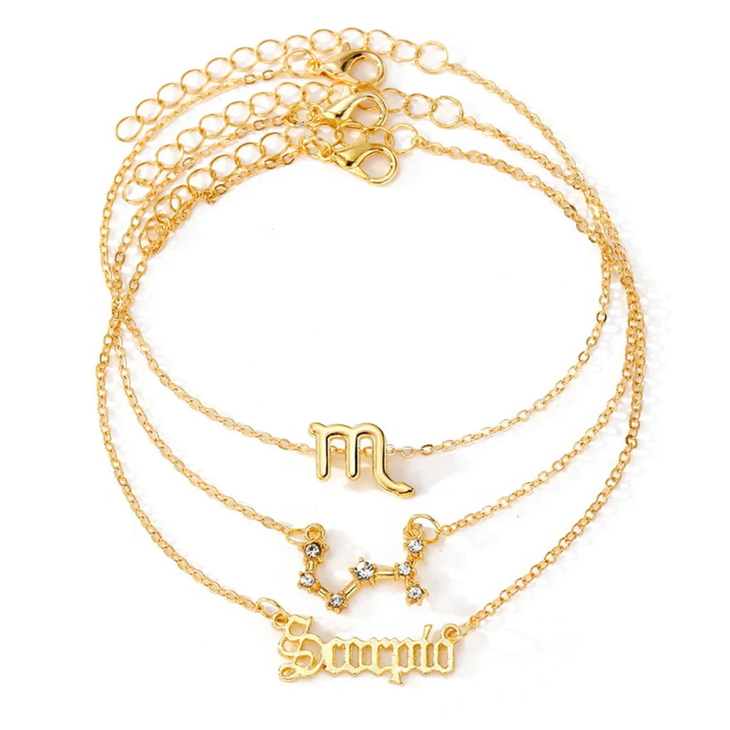 3PC Zodiac Anklets