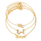3PC Zodiac Anklets