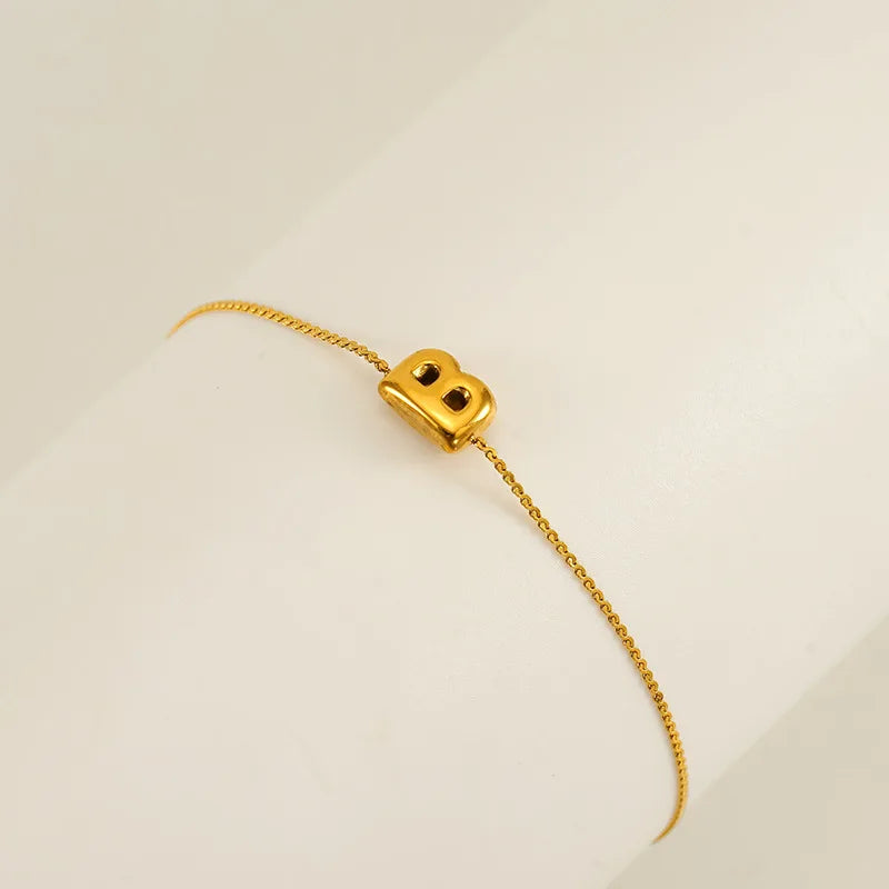 Dainty Bubble Initial Bracelets