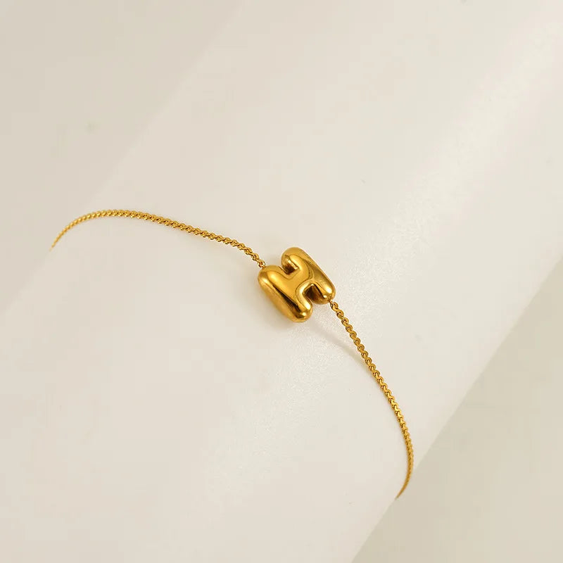 Dainty Bubble Initial Bracelets