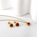 Heart Charm Earring & Necklace