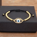 Adjustable Evil Eye Bead Bracelet
