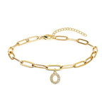 Paperclip Initial Bracelet