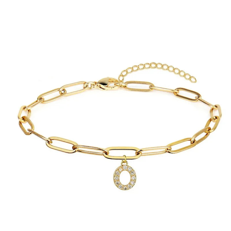 Paperclip Initial Bracelet