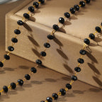 Obsidian Necklace & Bracelet Set