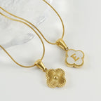 Clover Initial Necklace & Bracelet