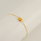 Dainty Bubble Initial Bracelets