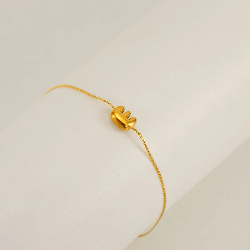 Dainty Bubble Initial Bracelets